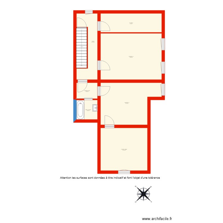 BI 3304 étage non côté. Plan de 0 pièce et 0 m2