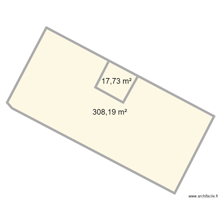 Cessoie. Plan de 2 pièces et 326 m2