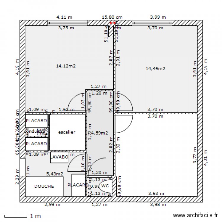 giteO1°. Plan de 0 pièce et 0 m2