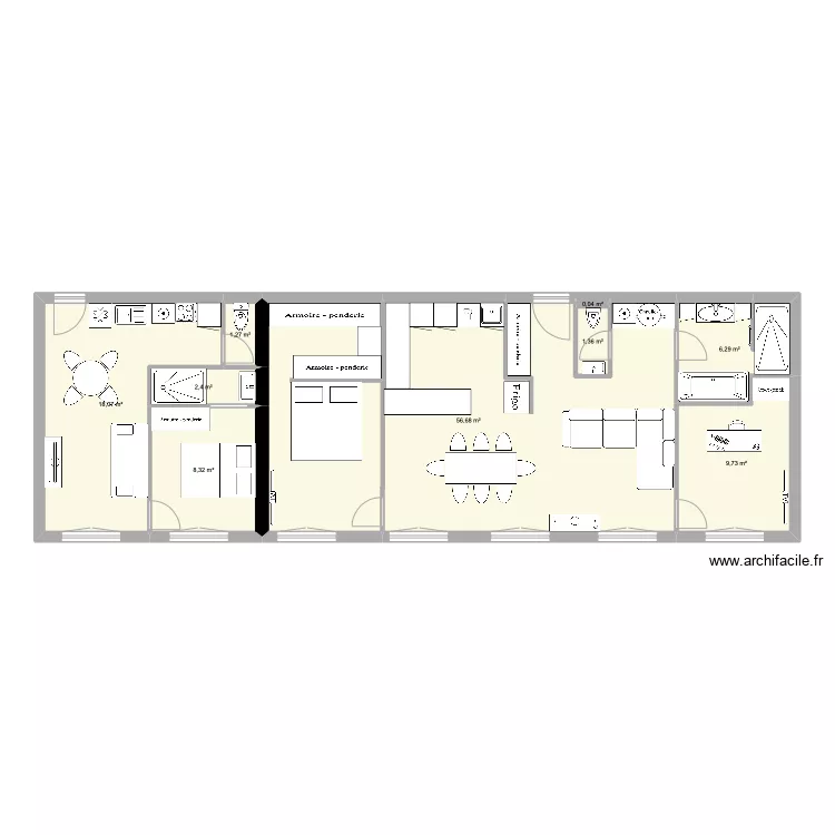 APPARTEMENT LES JACCOBEYS. Plan de APPARTEMENT LES JACCOBEYS. Plan de