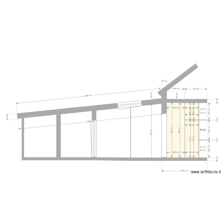  hélène patrickcoupe. Plan de 3 pièces et 6 m2