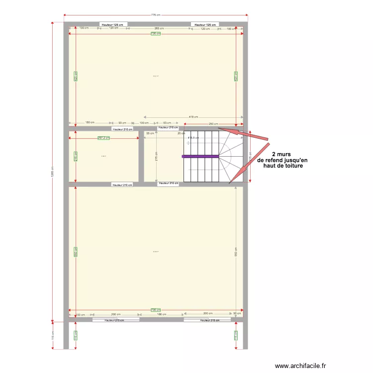 2eme etage LOT B pour charpente  05 12 2019. Plan de 