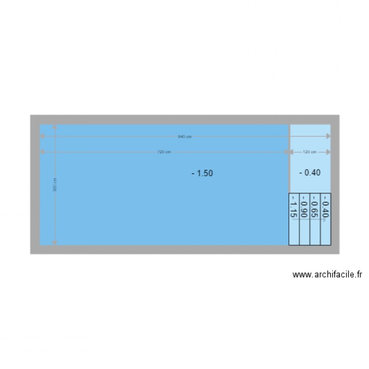 piscine. Plan de 0 pièce et 0 m2