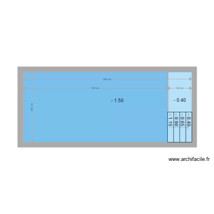 piscine. Plan de 
