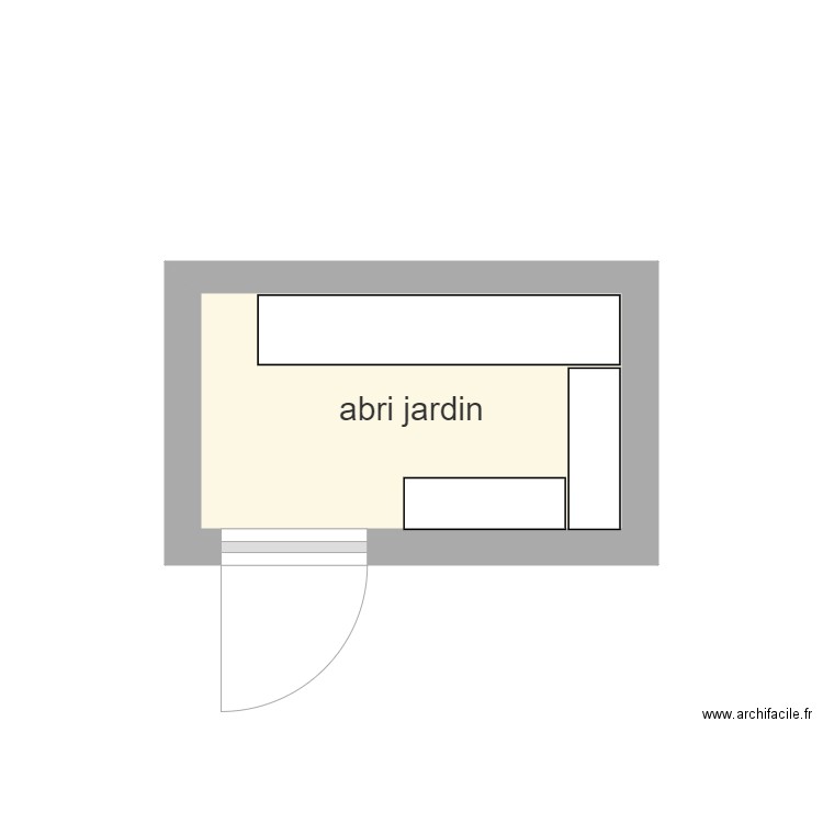 abri jardin. Plan de 0 pièce et 0 m2