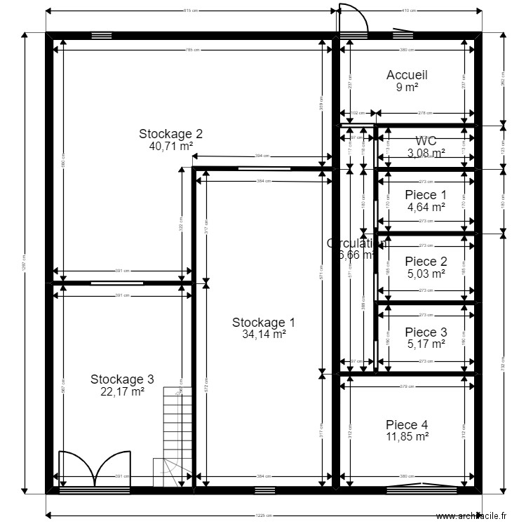 Brétigny Limousin - Stockage - Rez de chaussée. Plan de 10 pièces et 142 m2