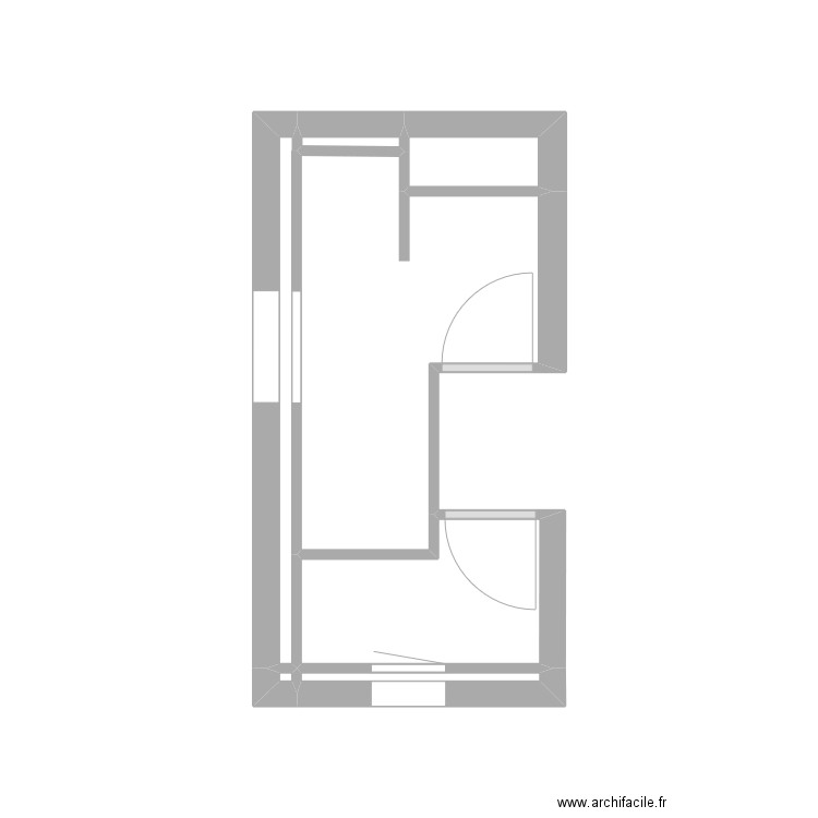 Salle de bains - WC Etage nu. Plan de 7 pièces et 7 m2