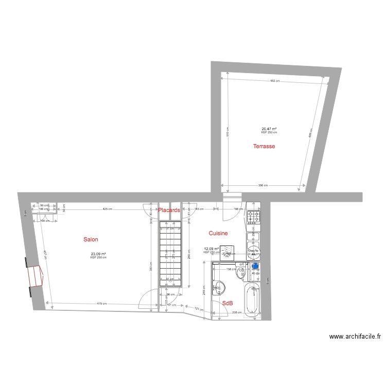 2 ÉTAGE DÉMOLITION 2. Plan de 0 pièce et 0 m2