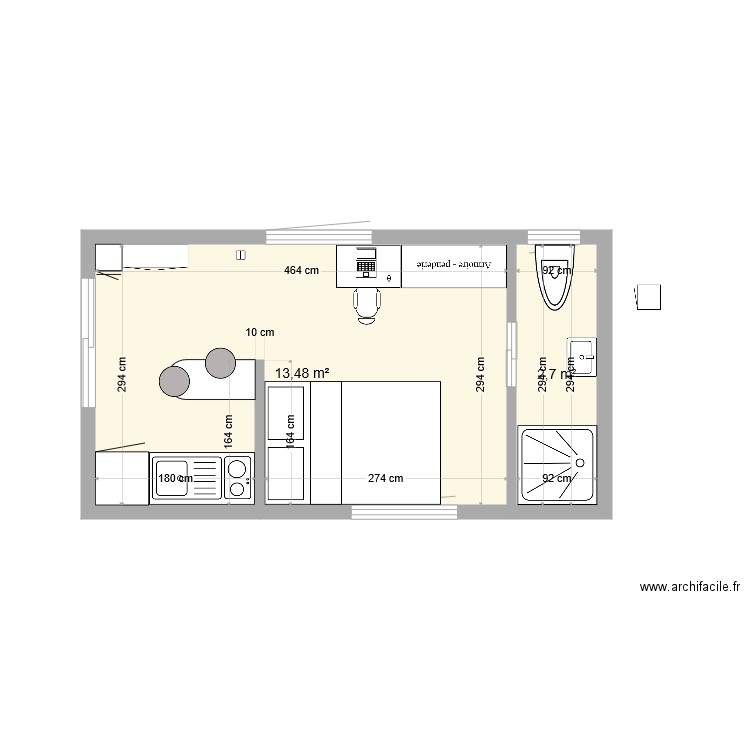 studio3. Plan de 0 pièce et 0 m2