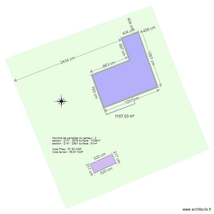 Plan de masse Daigremont . Plan de 0 pièce et 0 m2