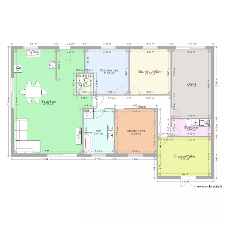 Maison beaufs Top. Plan de 