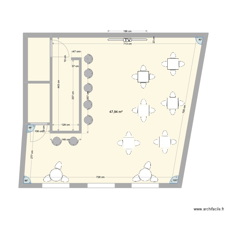 Bar L'Oratoire . Plan de 0 pièce et 0 m2