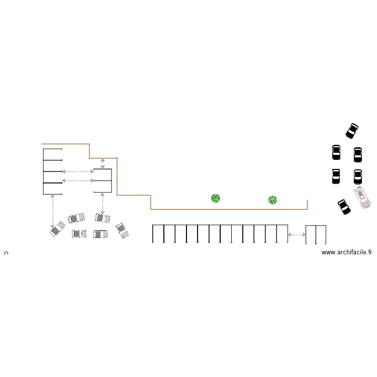 Parking école . Plan de 0 pièce et 0 m2