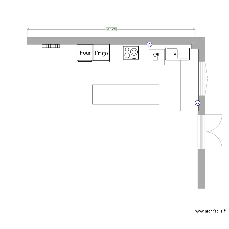 Cuisine. Plan de 0 pièce et 0 m2