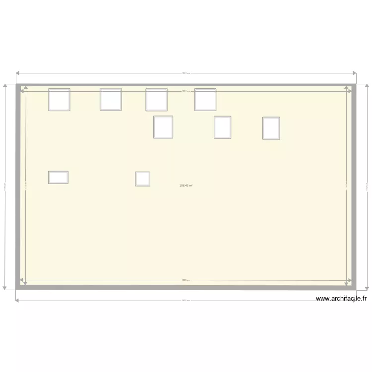 Facade cot&eacute; voisin V4. Plan de 