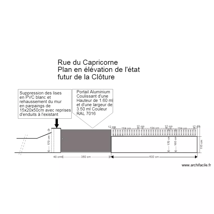 Etat Futur de la Cl&ocirc;ture Capricorne. Plan de 