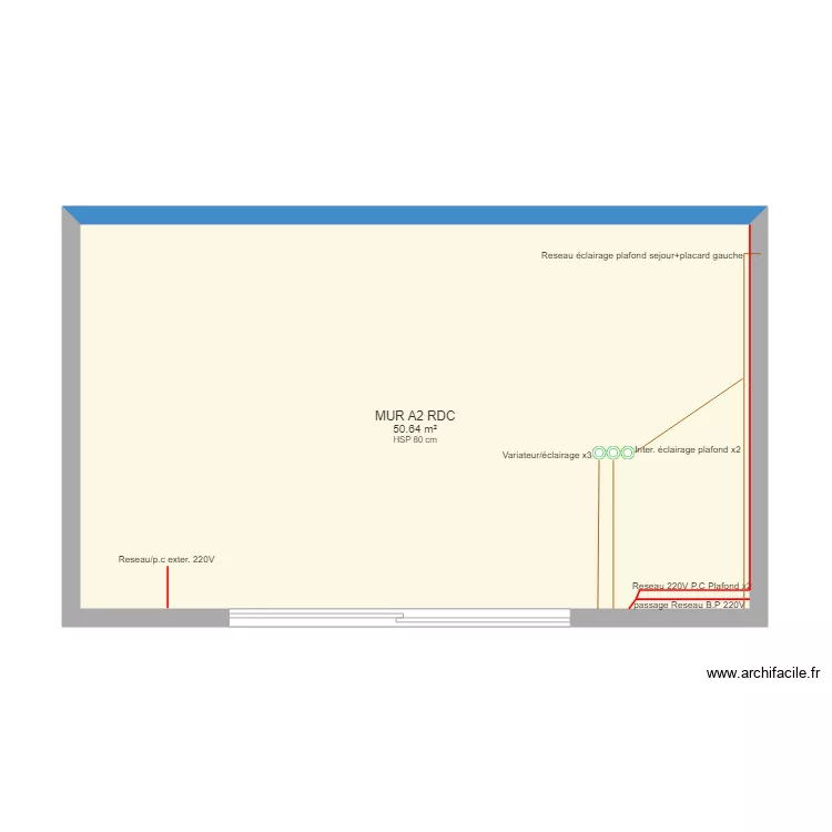MUR A2 NSEJOUR. Plan de 