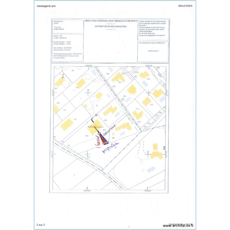 PLANS BORNAGE 25 mars 2019. Plan de 0 pièce et 0 m2