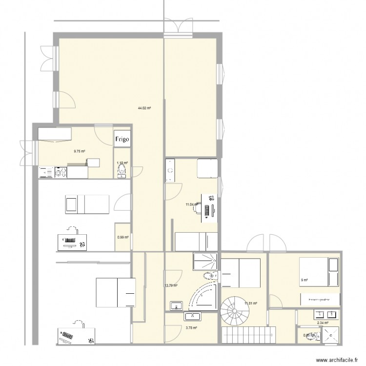 maison. Plan de 0 pièce et 0 m2