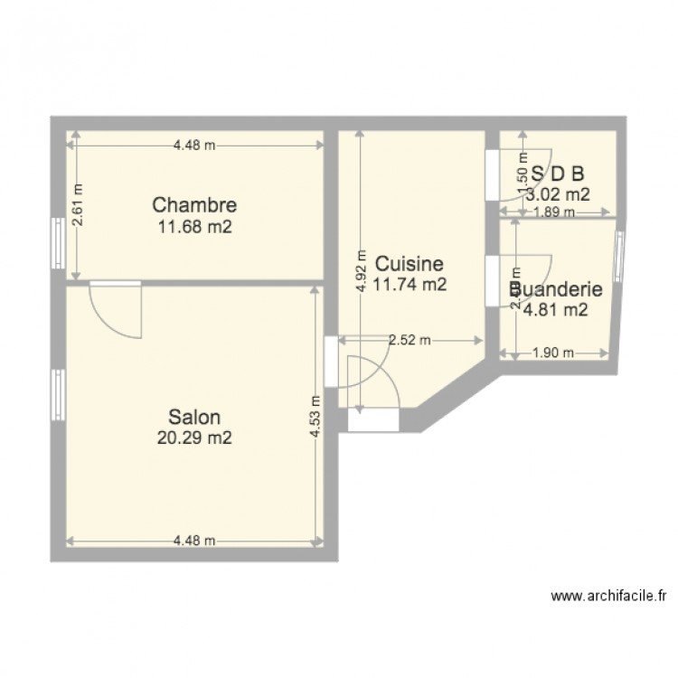 Appartement 3eme N 3. Plan de 0 pièce et 0 m2