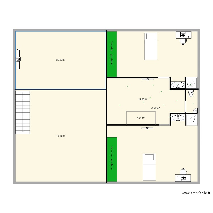 ETAGE CHMABRE 2. Plan de 0 pièce et 0 m2