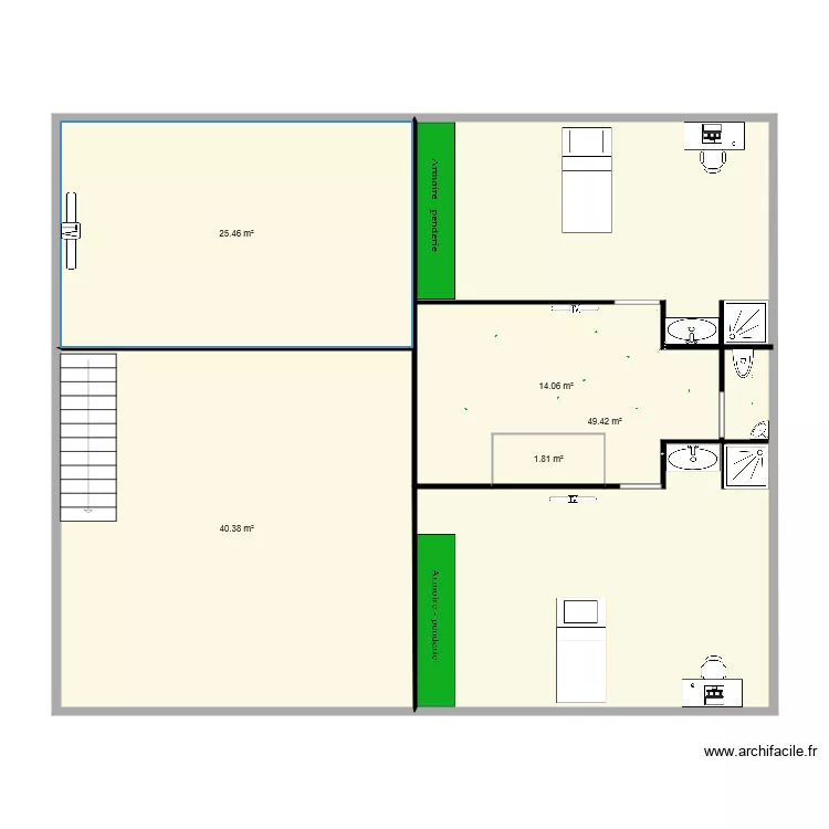 ETAGE CHMABRE 2. Plan de 