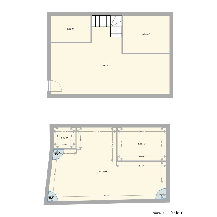 Cressenssac. Plan de 6 pièces et 90 m2