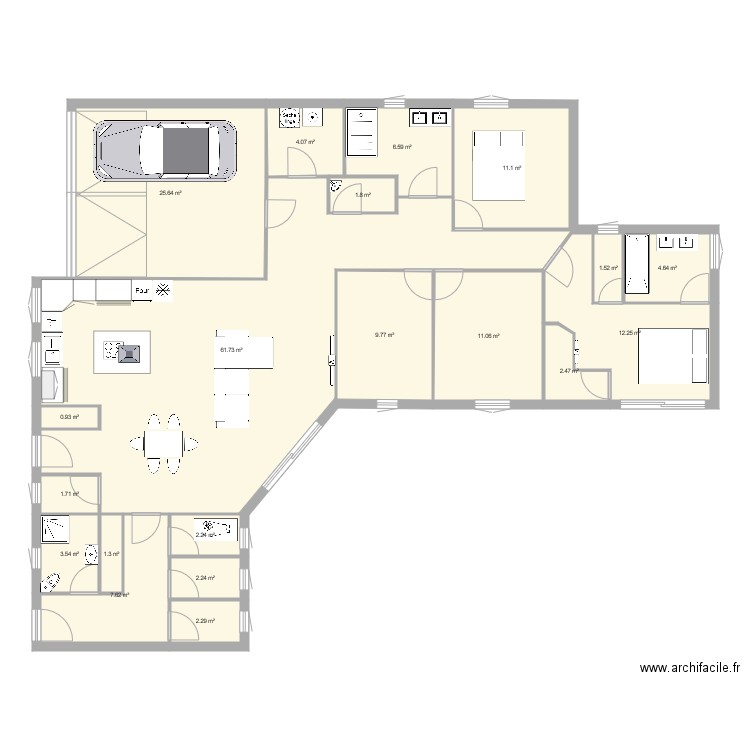 Ebauche futur maison. Plan de 0 pièce et 0 m2