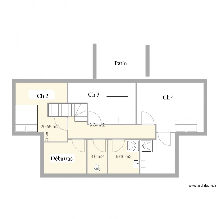 Maison Christion Marie Base Niveau 1 Essai 1 Escalier 1. Plan de 0 pièce et 0 m2