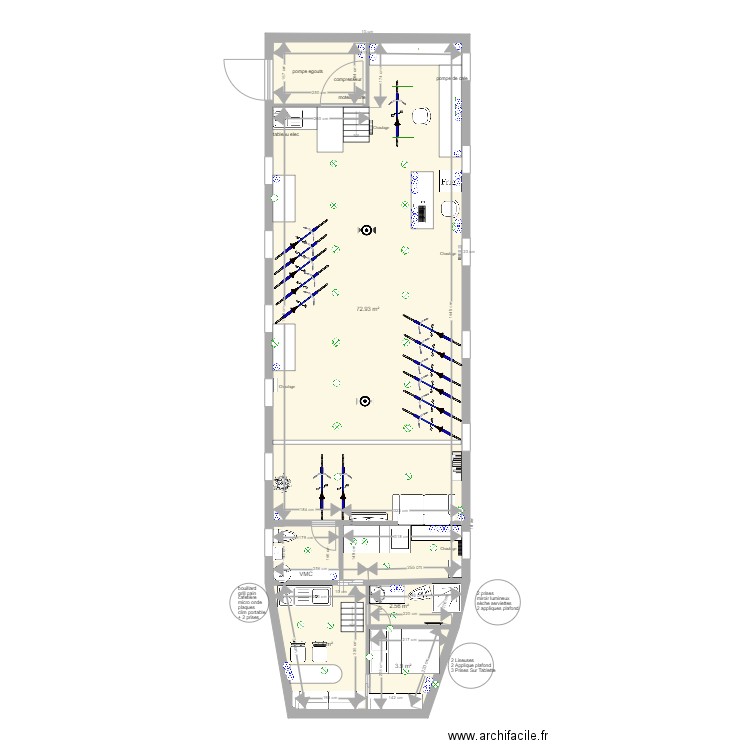 Plans Péniche. Plan de 0 pièce et 0 m2