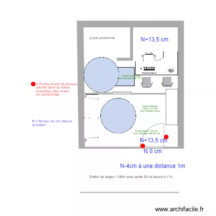 Magasin Or et Argent &agrave; Poitiers . Plan de 