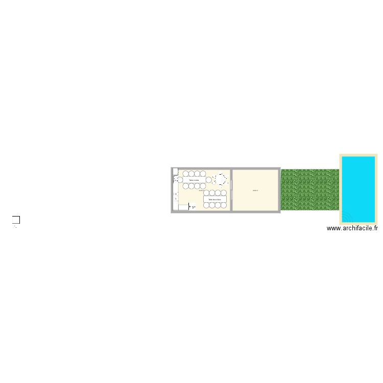 Refdvdg. Plan de 2 pièces et 64 m2
