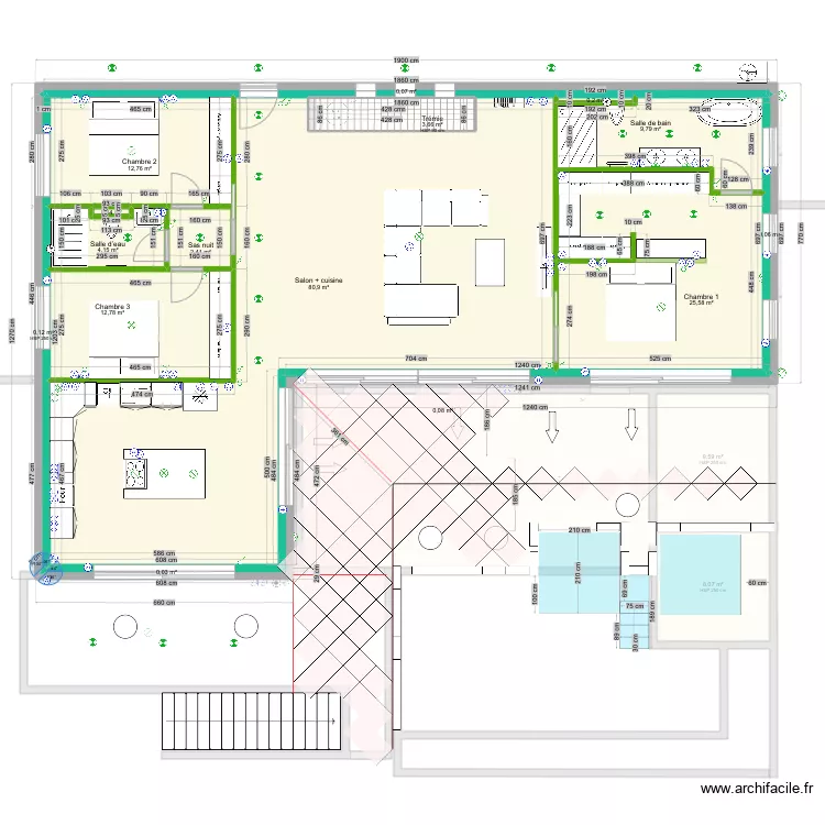 Plan pente terrasse car 60. Plan de 