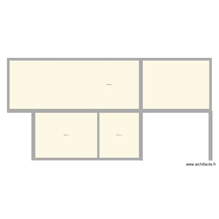 Noues. Plan de 3  et 205 m²