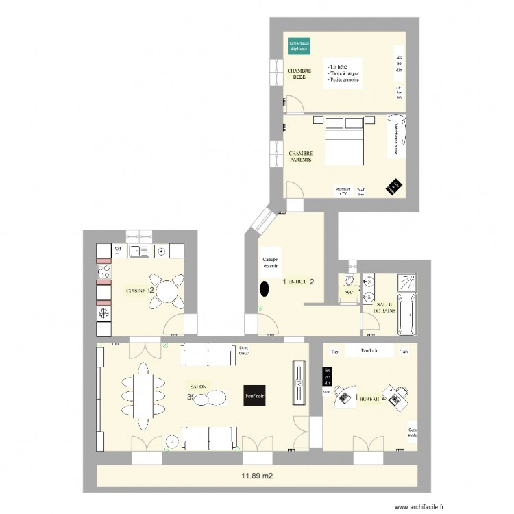 Lucien Sampaix meubles. Plan de 0 pièce et 0 m2