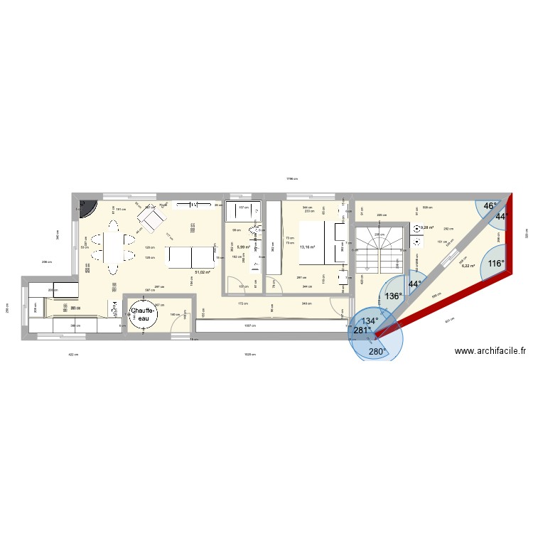 idée 6. Plan de 5 pièces et 86 m2