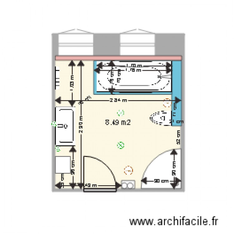 SdeB WC étage 2. Plan de 0 pièce et 0 m2
