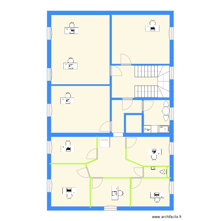 notaire 1er etage. Plan de 0 pièce et 0 m2