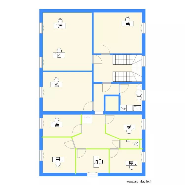 notaire 1er etage. Plan de 