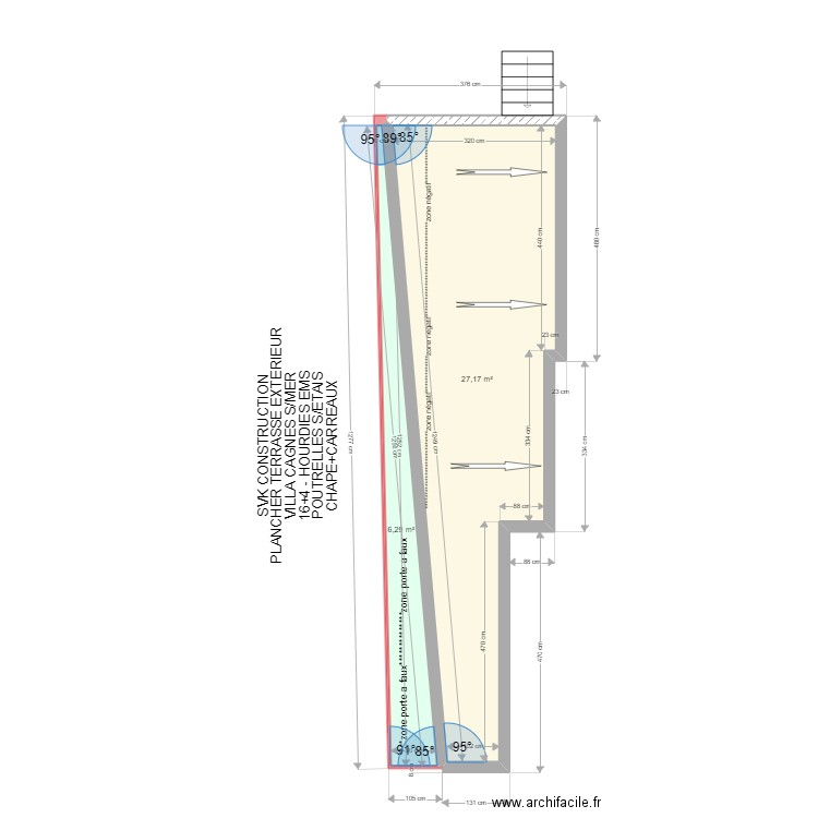 SVK TERRASSE. Plan de 2 pièces et 33 m2