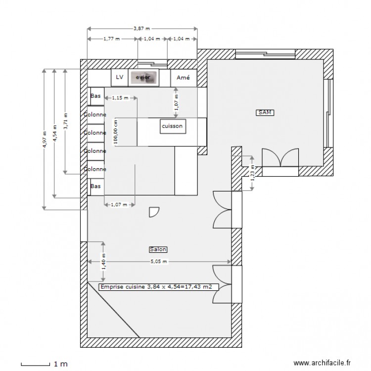 Cuisine Severine C16. Plan de 0 pièce et 0 m2