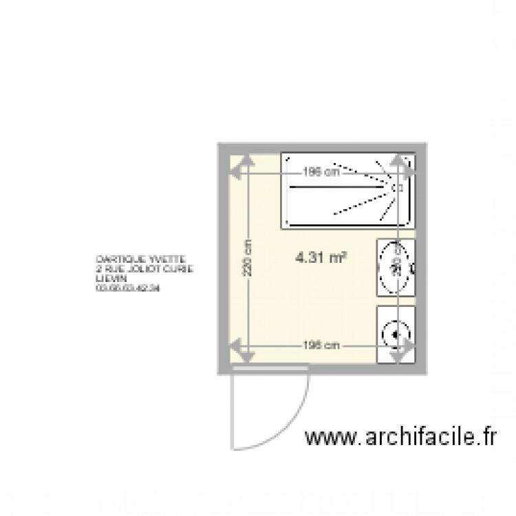 DARTIQUE YVETTE . Plan de 0 pièce et 0 m2