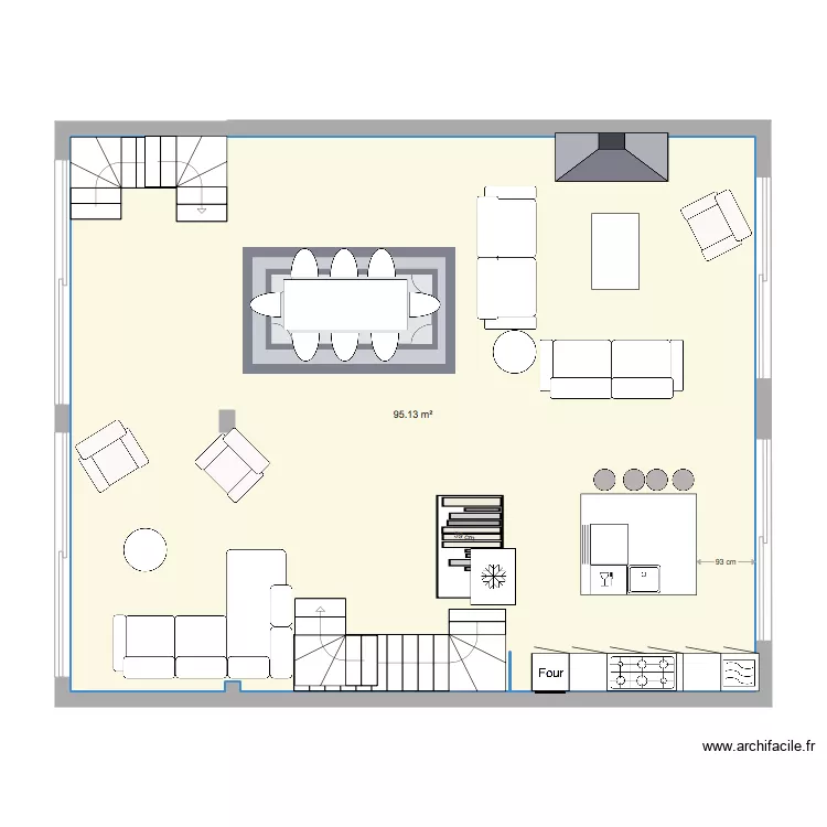 salon modifi&eacute; laura escalier 30 &agrave; janvier. Plan de 