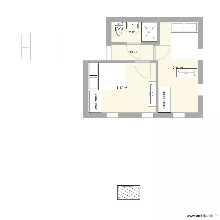 plans etage 1 chambre. Plan de 