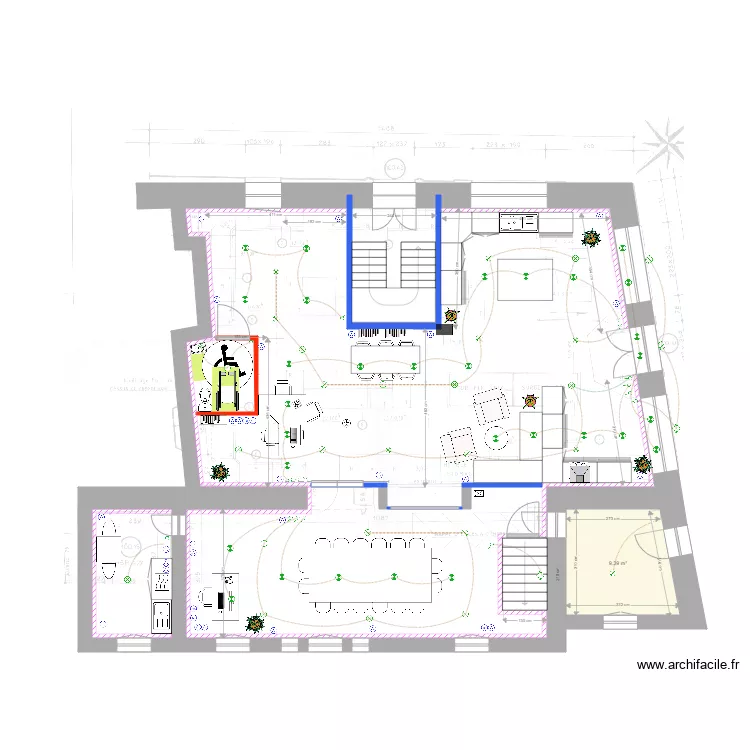 MARMONTEL RDC am&eacute;nagement A. Plan de 