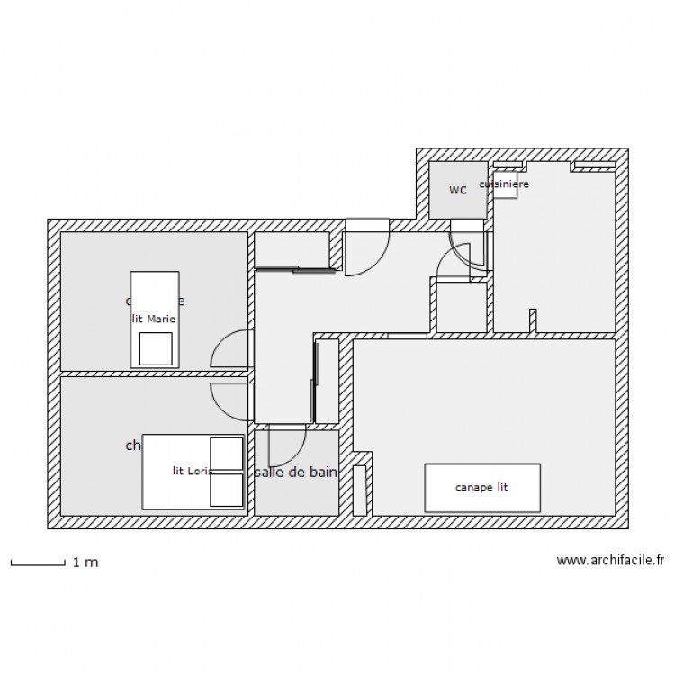 appart 3 pièces . Plan de 0 pièce et 0 m2