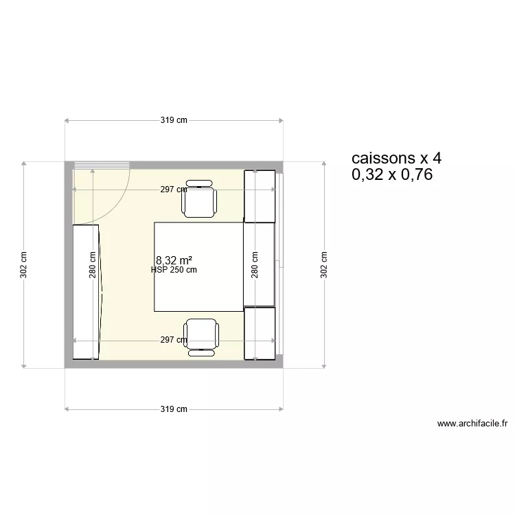 BUREAU ST CHAMOND. Plan de 