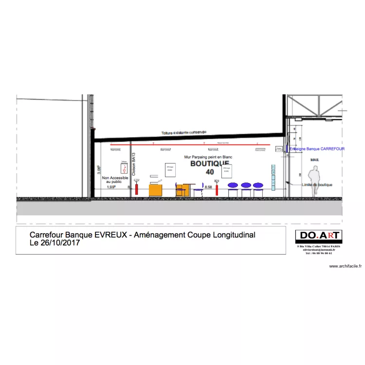 Evreux Banque Pr&eacute;caire Coupe. Plan de 