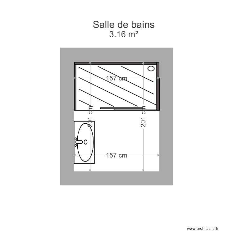 Salle de bains NEUENSCHWANDER. Plan de 0 pièce et 0 m2