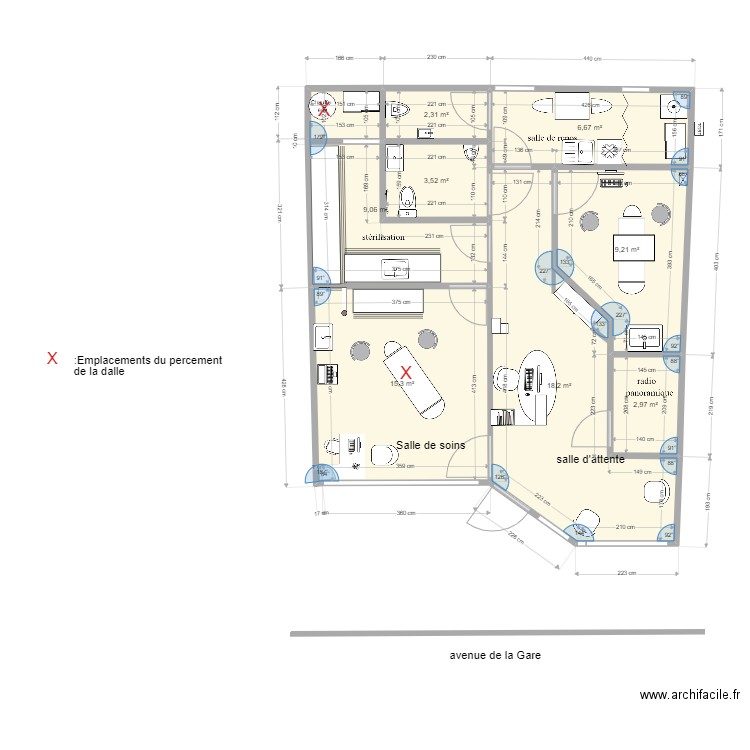 projet 5. Plan de 8 pièces et 67 m2